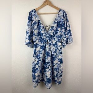 Abercrombie & Fitch Floral Blue and White Dress